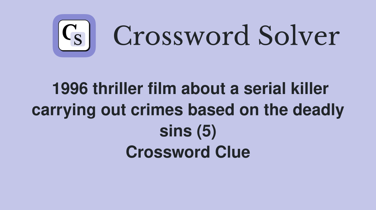 1996 thriller film about a serial killer carrying out crimes